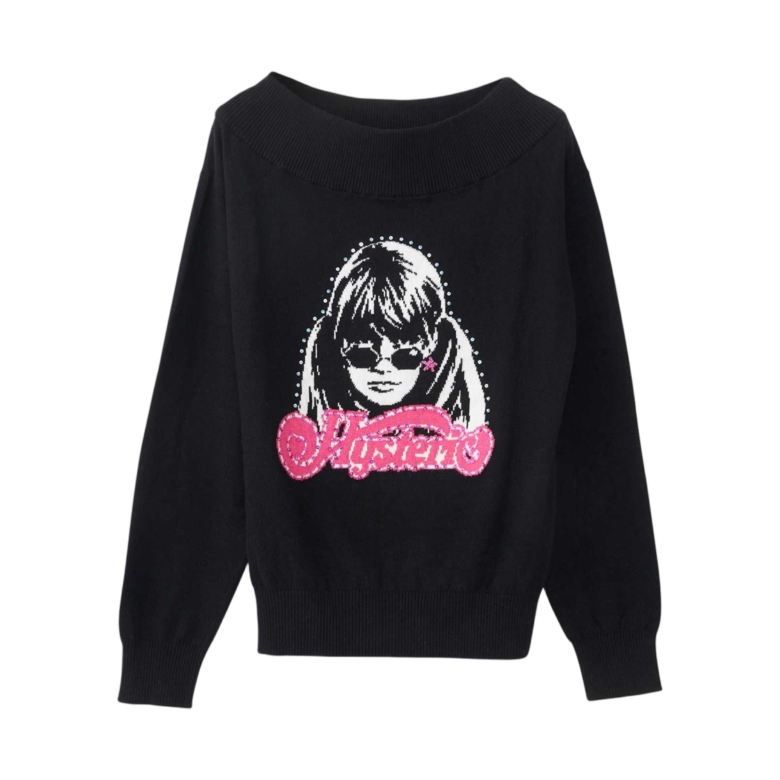 01253NS07 (W) Hysteric Glamour Hysteric Service Jacquard Pullover Black