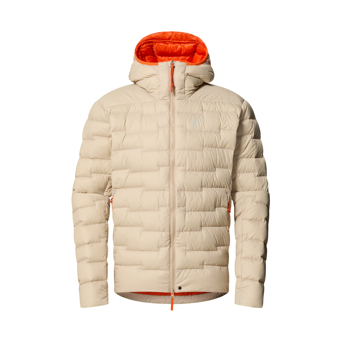 6074635S9 Haglofs ROC Flash Down Hood Chalk Beige