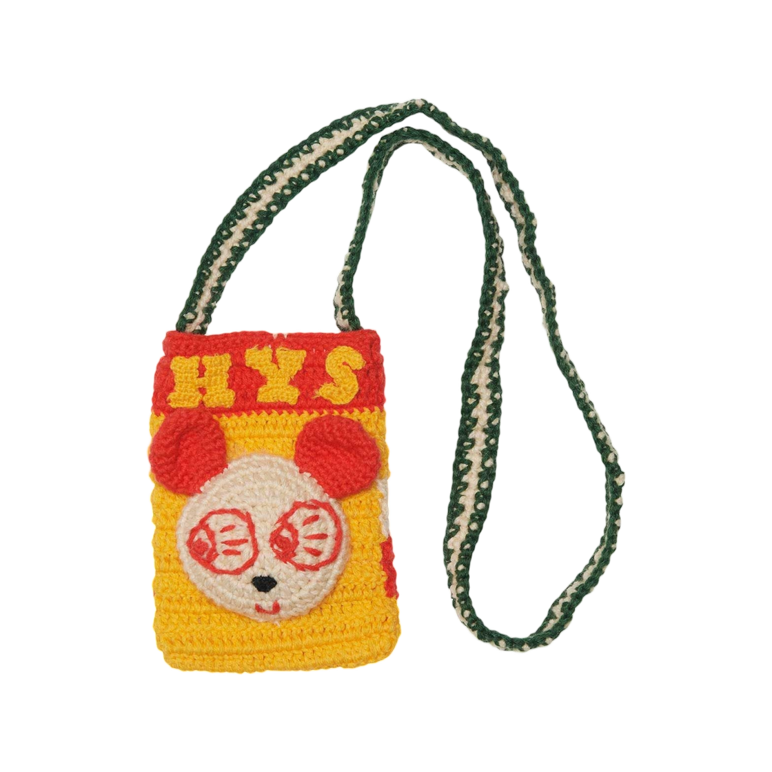 01253QB06 (W) Hysteric Glamour Hand Knitted Mini Sacoche Green