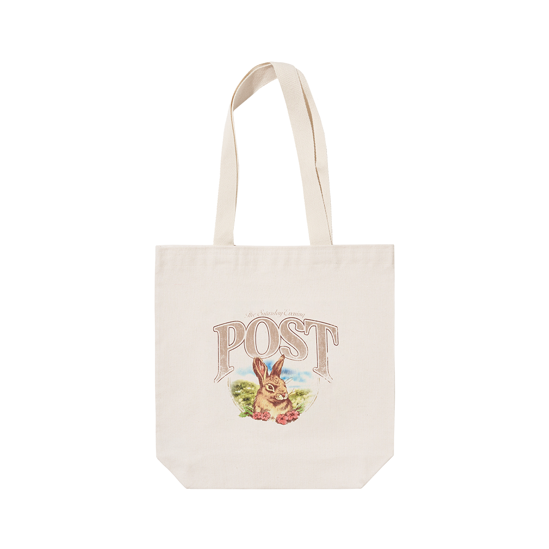 더 새터데이 이브닝 포스트 토끼 그래픽 에코백(The Saturday Evening Post Rabbit Graphic Eco Bag) - 1