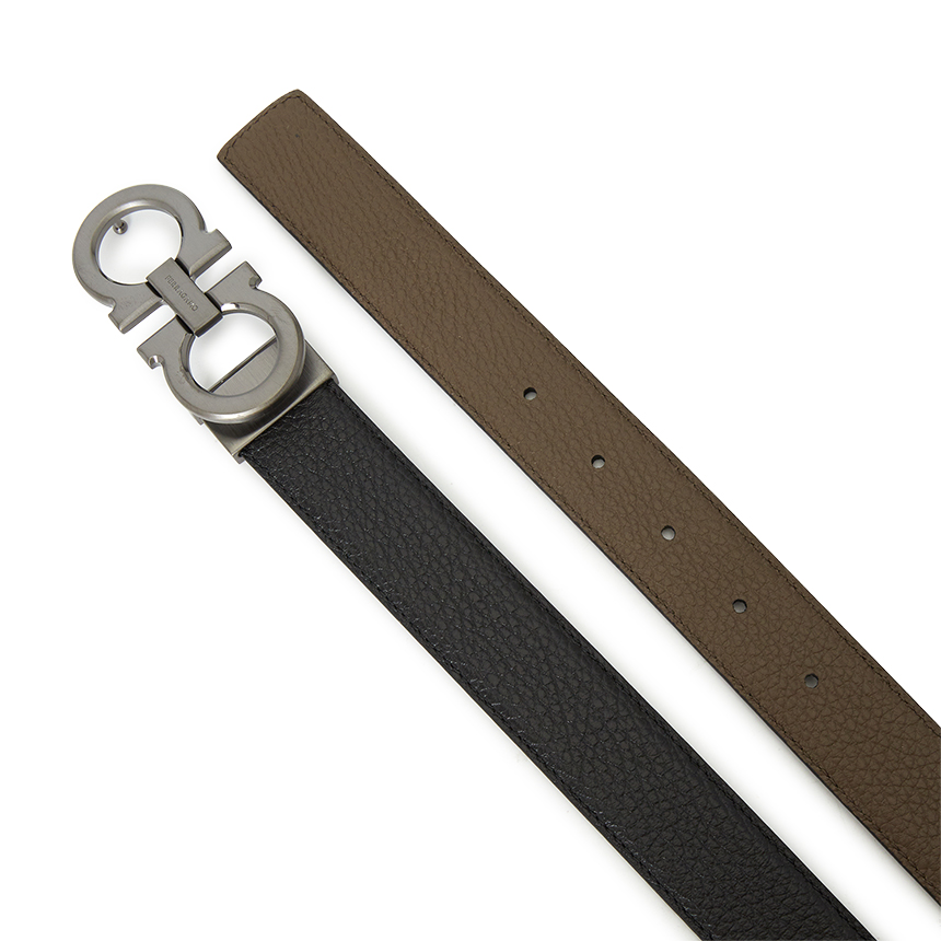 [17% 쿠폰] 페라가모 간치니 리버시블 벨트 프리 커팅 블랙([17% 쿠폰] Ferragamo Gancini Reversible Belt Free Cutting Black) - 5