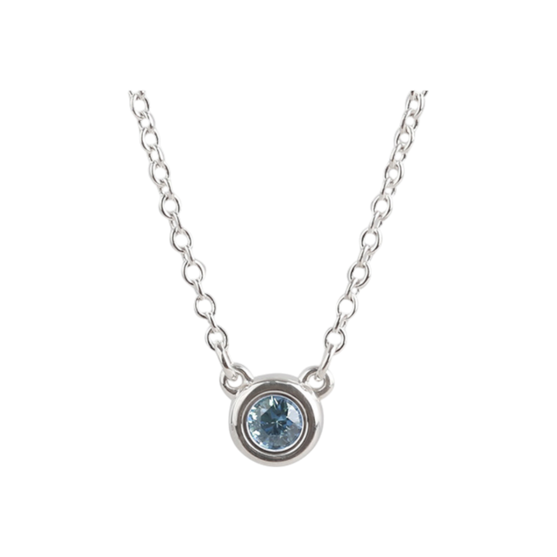 ITL3UGSRODJC Tiffany & Co. By The Yard Silver Aquamarine Necklace