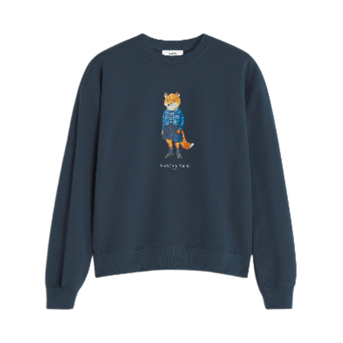 PW00316KM0341-0329 (W) Maison Kitsune Dressed Fox Comfort Sweatshirt French Navy