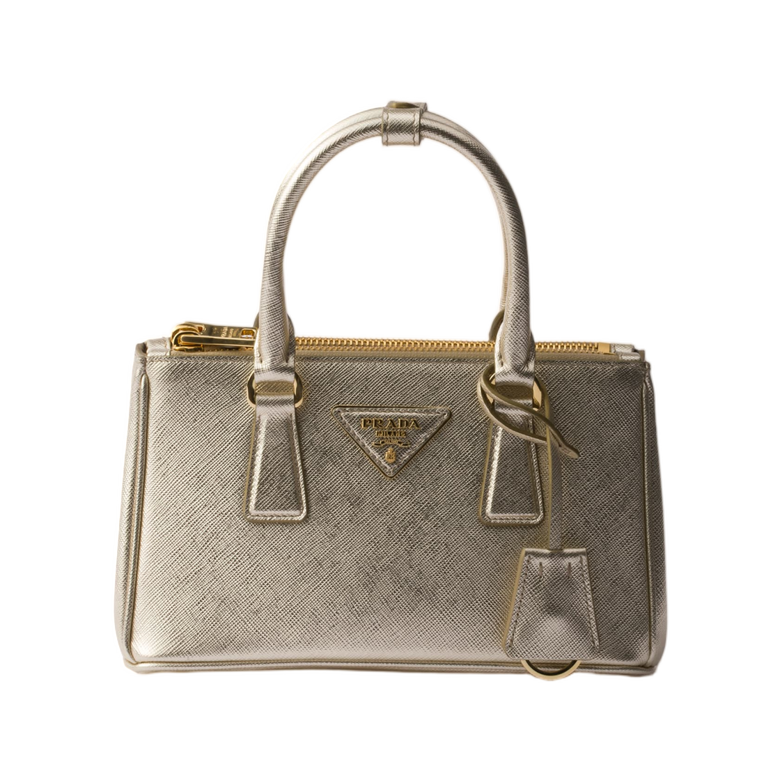 프라다 갤러리아 페이턴트 사피아노 레더 미니백 파이라이트(Prada Galleria Patent Saffiano Leather Mini-Bag Pyrite) - 1
