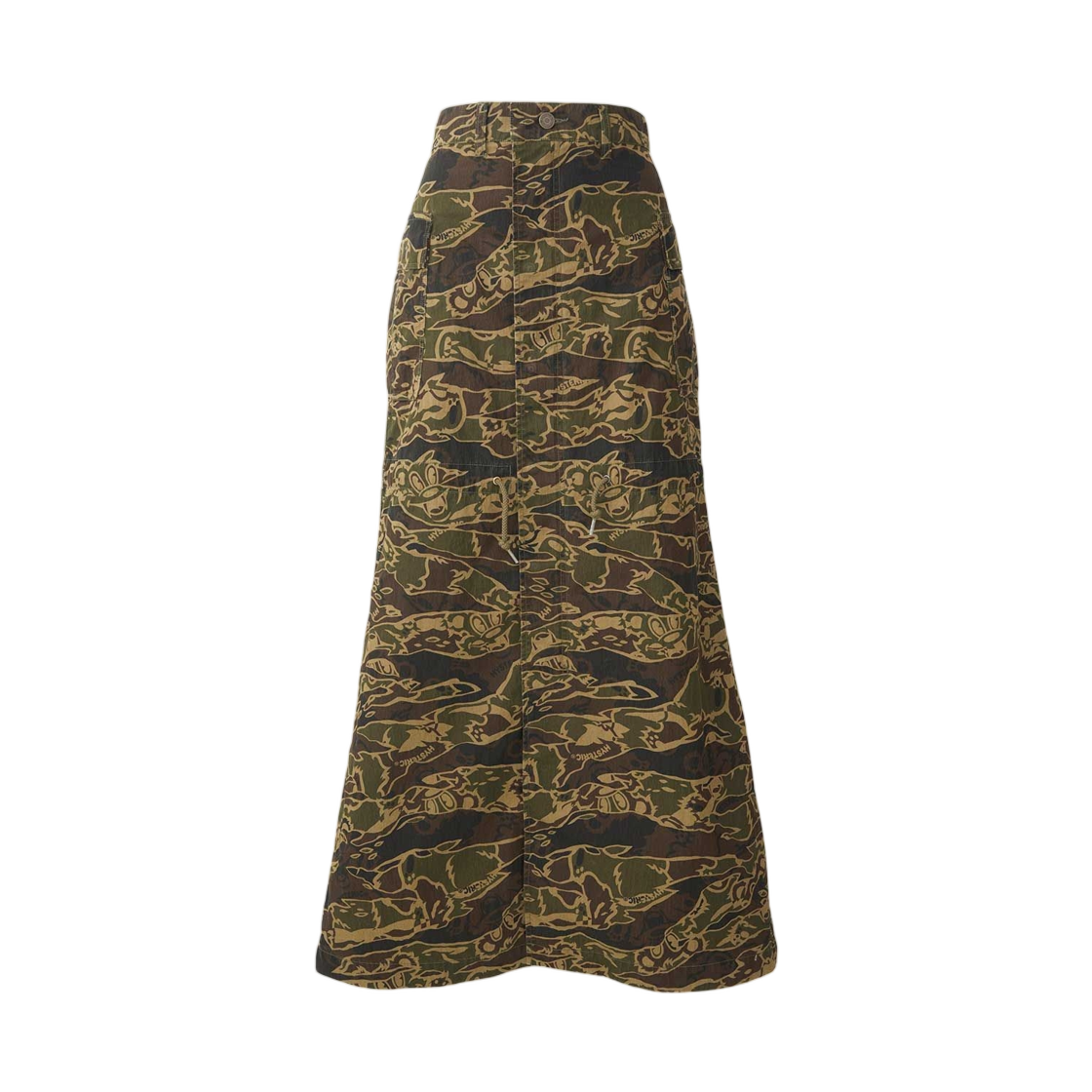 01253AK03 (W) Hysteric Glamour Military Long Skirt Olive