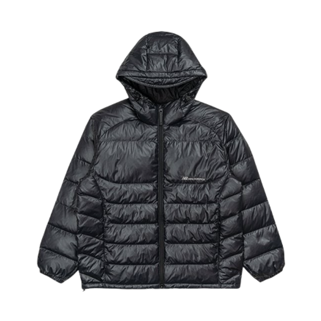 NBNPE41923-G2 New Balance Flying Pertex Lightweight Hooded Down Jacket Glossy Black