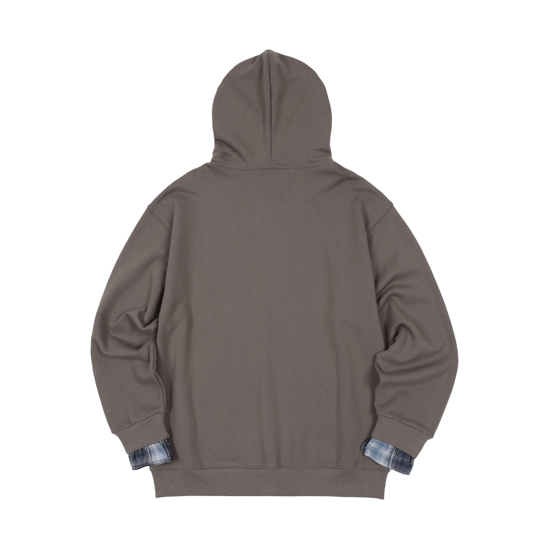 비피투디스오더 체크 레이어드 심볼 로고 후드집업 브라운(BP2DISORDER Check Layered Symbol Logo Hoodie Zip-Up Brown) - 2