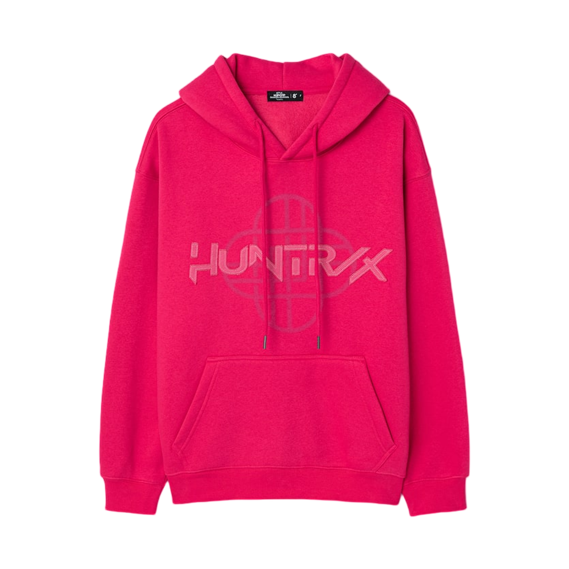 125941MX4X 8seconds x KPop Demon Hunters Huntrix Patchwork Hoodie T-Shirt Pink