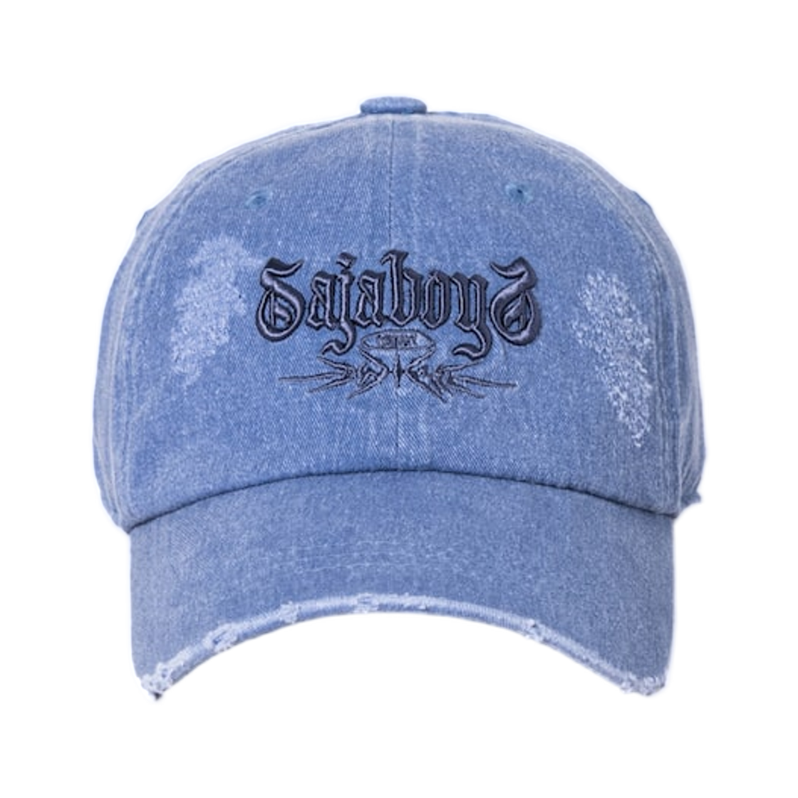 에잇세컨즈 x 케이팝 데몬 헌터스 사자 보이즈 데미지 볼캡 블루(8seconds x KPop Demon Hunters Saja Boys Damage Ball Cap Blue)