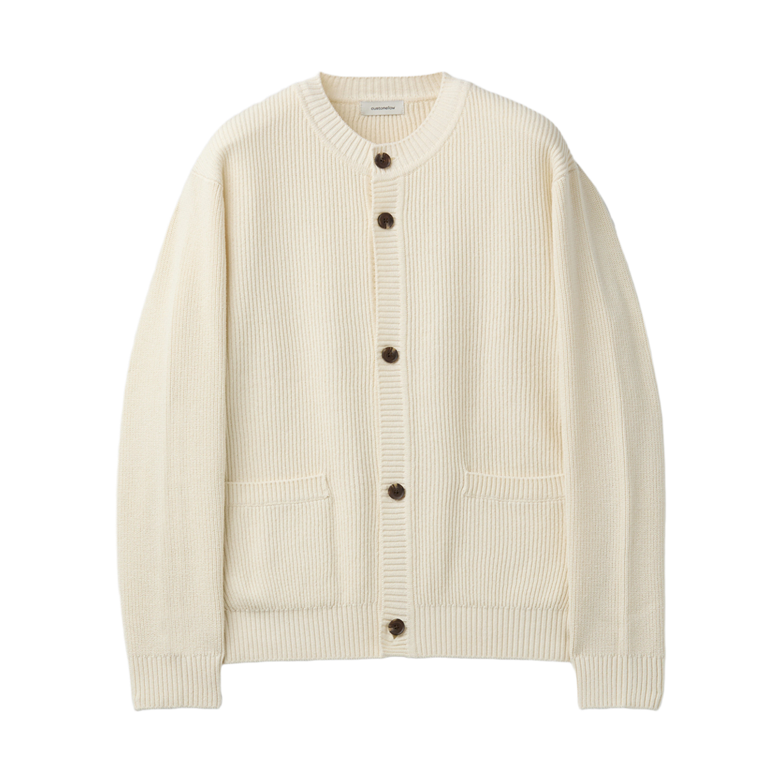 C9WAW25701IVX Customellow Cotton Round Cardigan Ivory