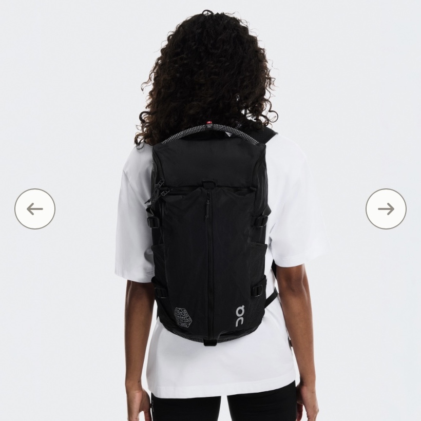 On Running x Beams x Rei Speed Pack 18L Black, On Running x Beams x Rei Cloudultra 3 Iron Black 착용 스타일 - 5