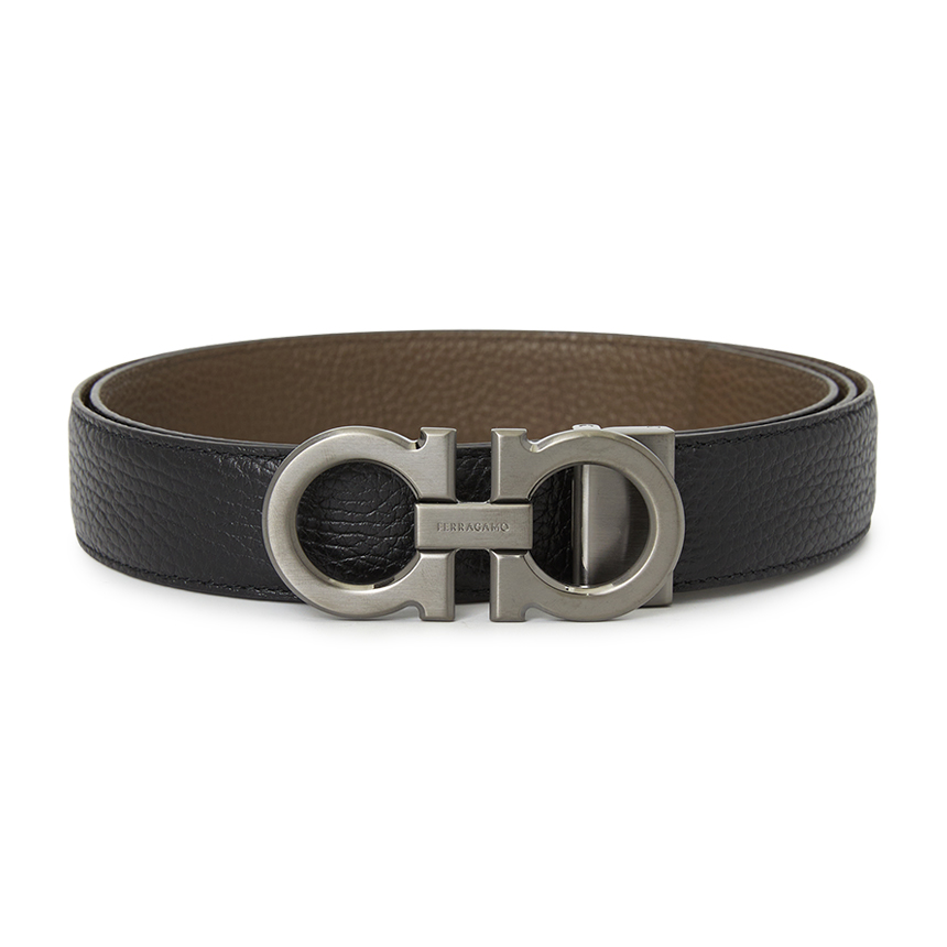 [17% 쿠폰] 페라가모 간치니 리버시블 벨트 프리 커팅 블랙([17% 쿠폰] Ferragamo Gancini Reversible Belt Free Cutting Black) - 2