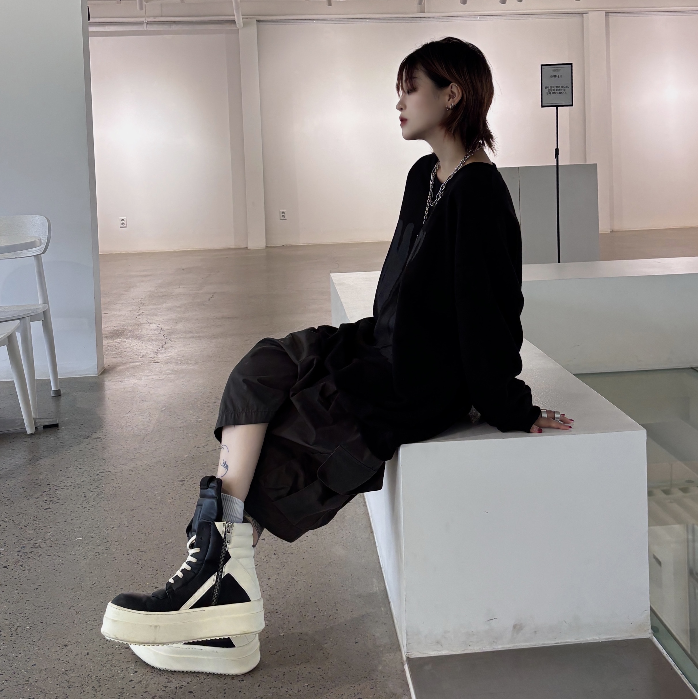 Rick Owens Concordians Mega Bumper Geobasket 착용 스타일 - 2
