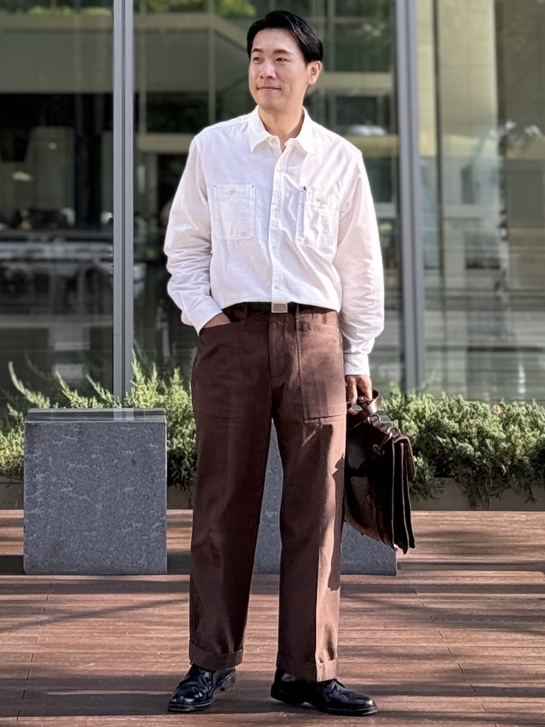 Alden 9901 Cordovan Plain Toe Blucher Oxford Black - D 착용 스타일 - 1