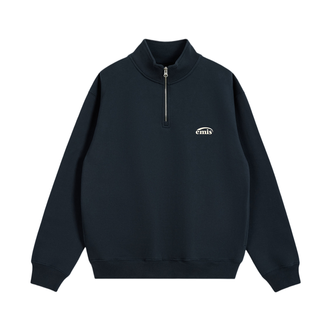 - Emis Half Zip Up Logo Sweatshirt Navy