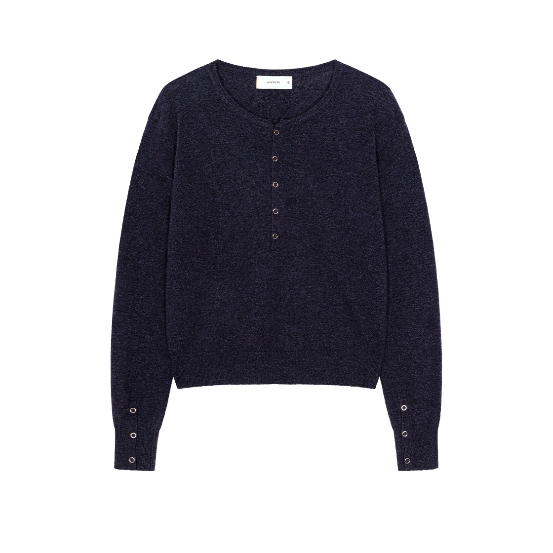 WVNS25317 Waviness Low Tide Henley-neck Knit Navy