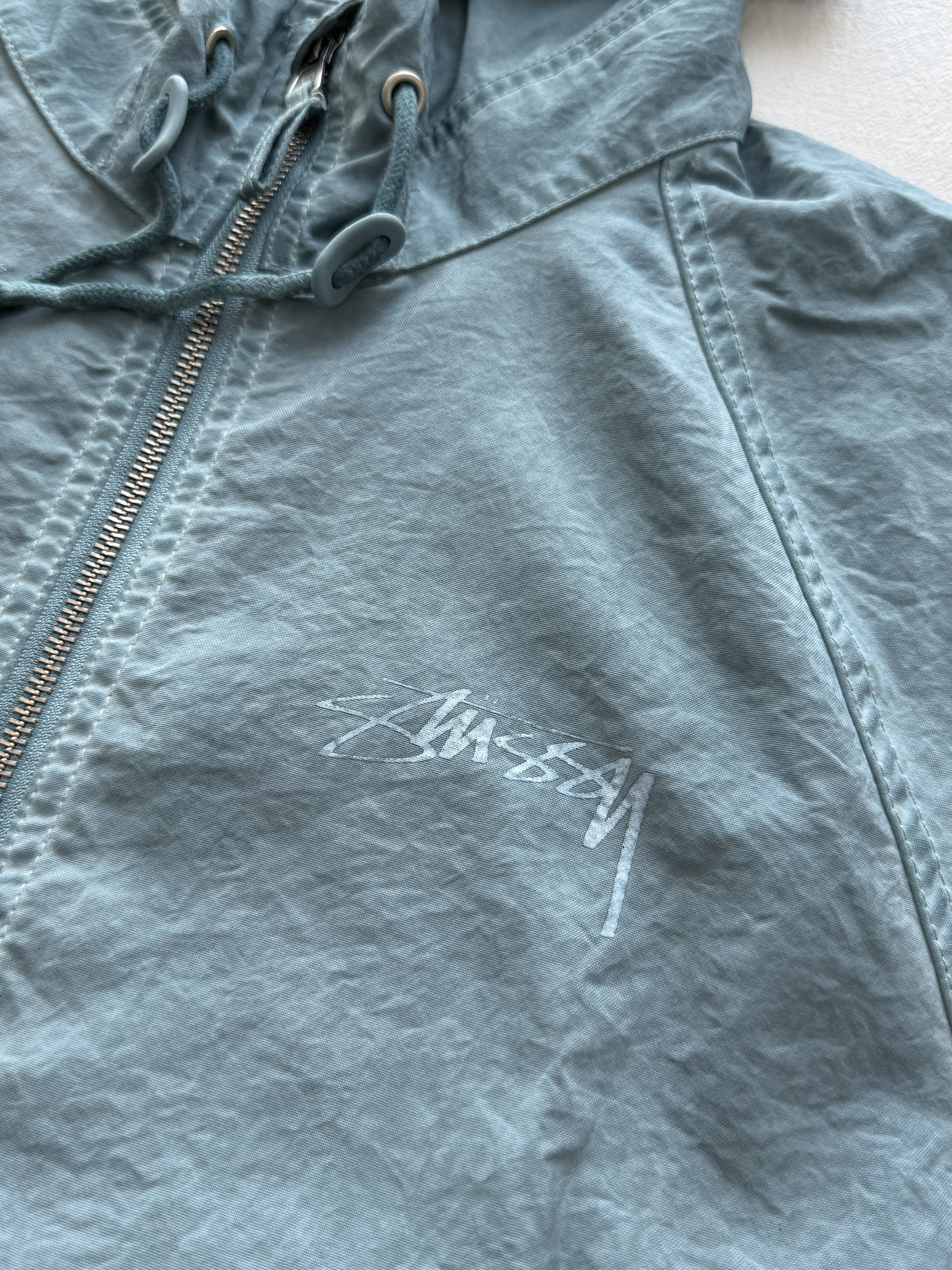Stussy Beach Shell Garment Dyed Blue 착용 스타일 - 4
