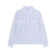 Waviness Horizon Stripe Shirts Blue Stripe