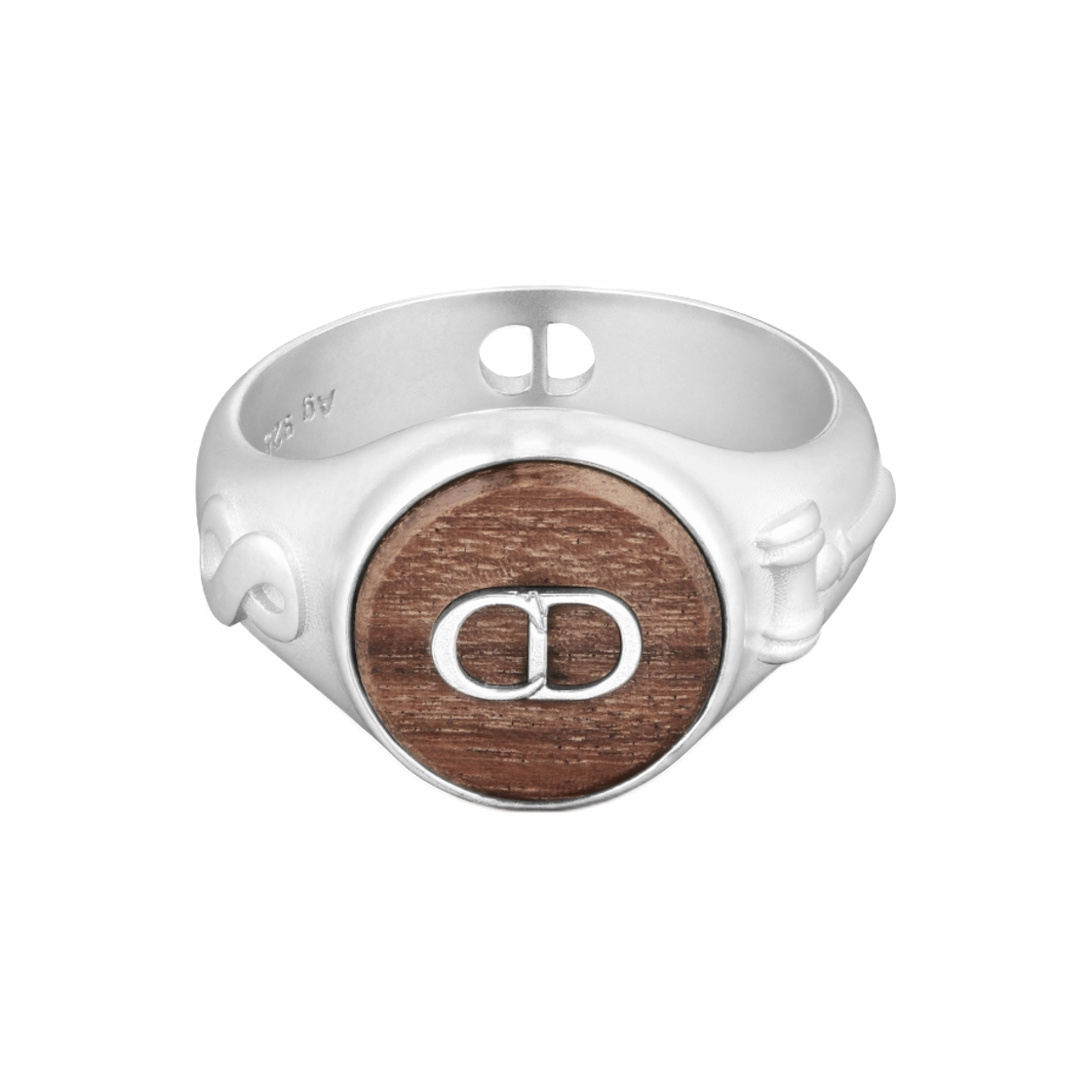 디올 노크 온 우드 시그넷 링 실버 앤 산토스 우드 실버(Dior Knock On Wood Signet Ring Silver And Santos Wood Silver) - 1