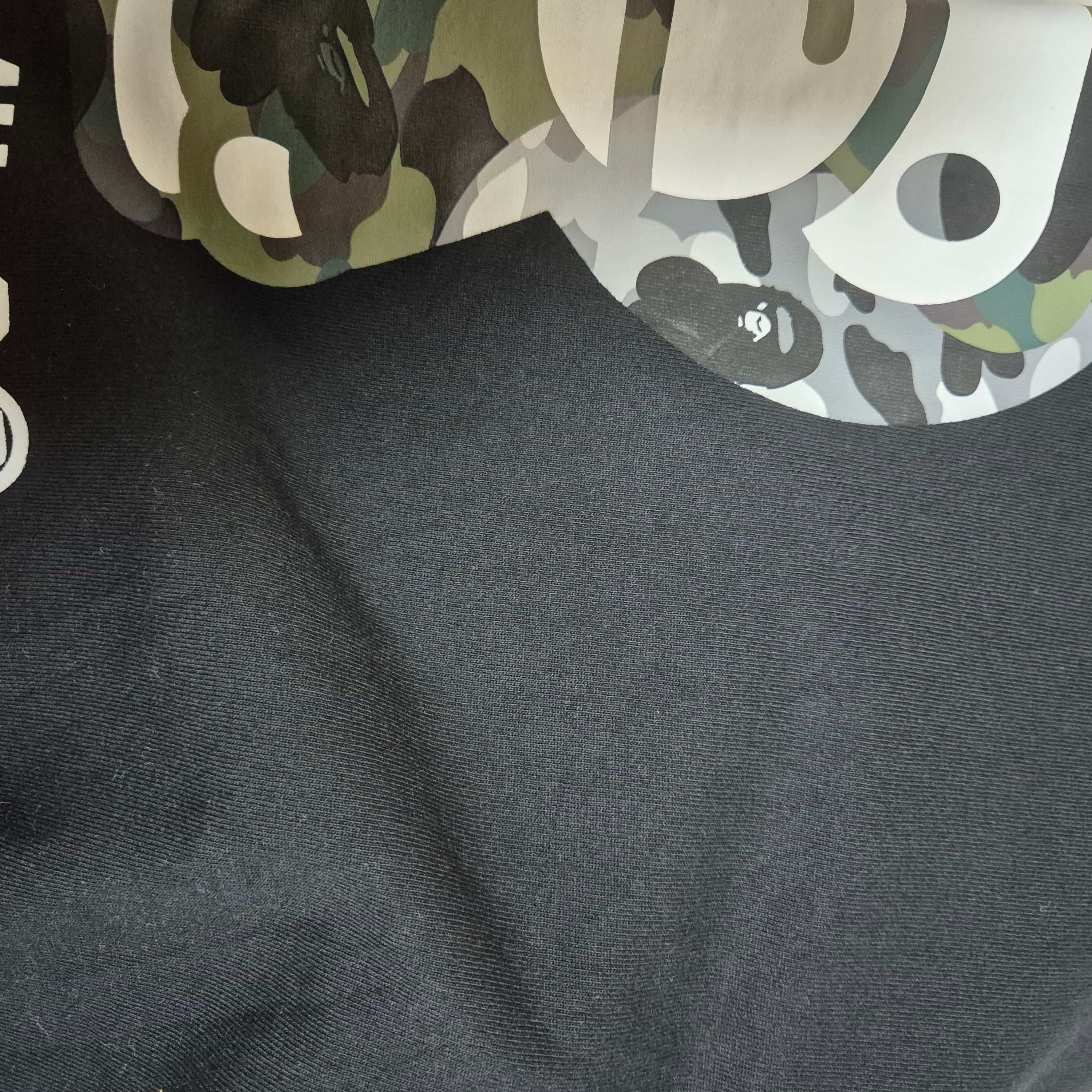 BAPE Giant 1st Camo Big Baby Milo T-Shirt Black Green 착용 스타일
