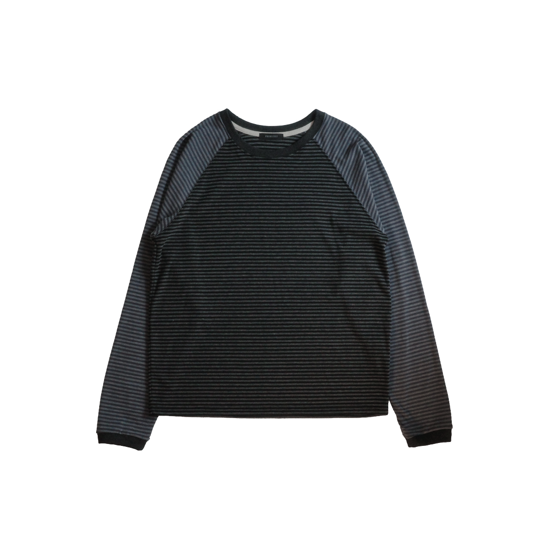 KS5CRTS001BC Kookeesee TF Stripe Raglan Sleeve Tee Black/Charcoal