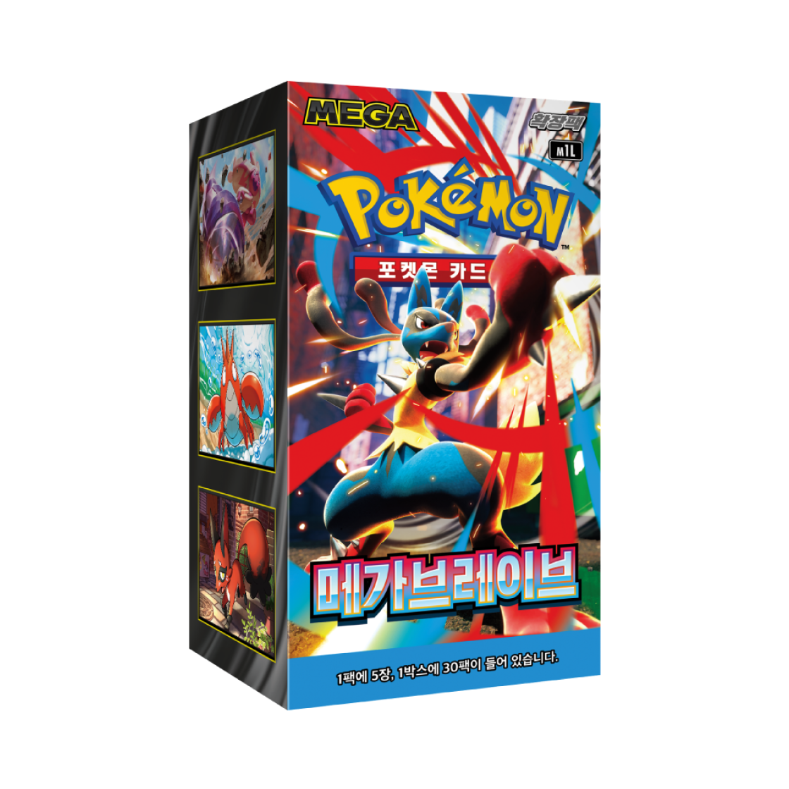 포켓몬 TCG 메가 확장팩 메가브레이브 박스 (30팩/한글판)(Pokemon TCG Mega Expansion Pack Mega Brave Box (Pack of 30/Korean Ver.))