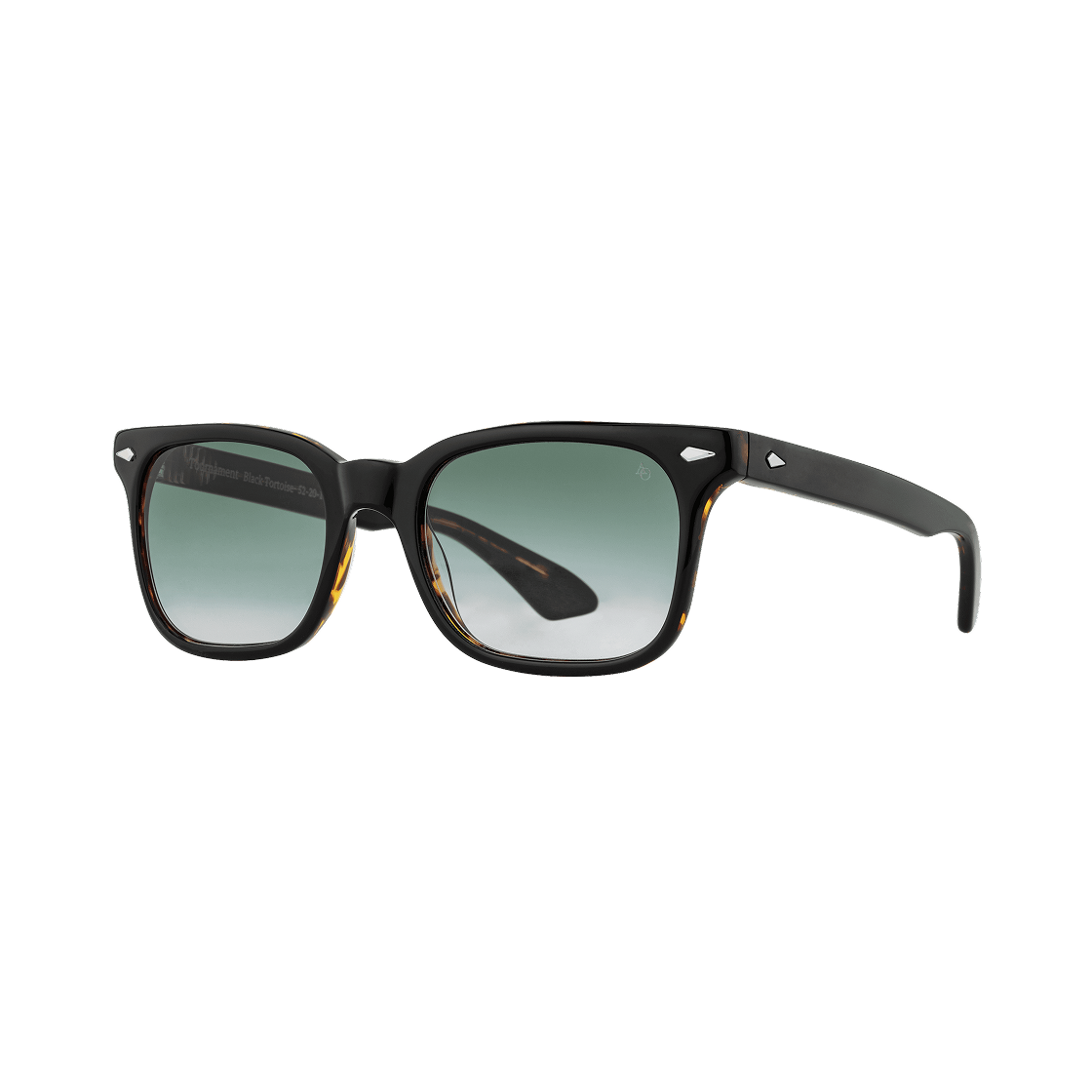 아메리칸 옵티컬 토너먼트 블랙 톨토이즈 그린 그레디언트 렌즈(American Optical Tournament Black Tortoise Green Gradient Lenses)