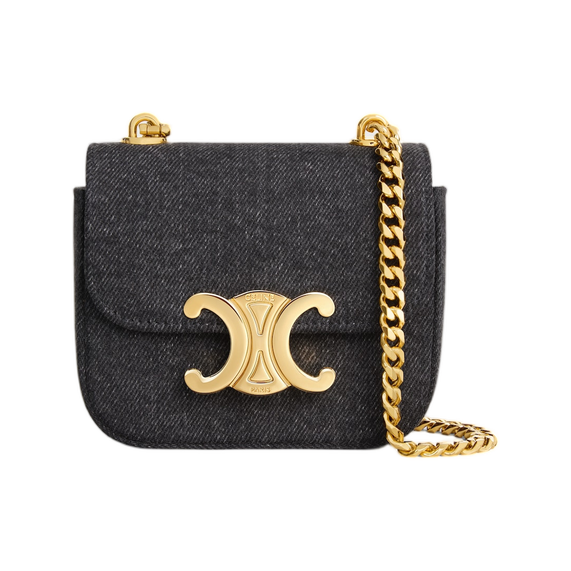 셀린느 미니 체인 클로드 데님 & 카프스킨 다크 그레이(Celine Mini Chain Claude in Denim & Calfskin Dark Grey) - 1