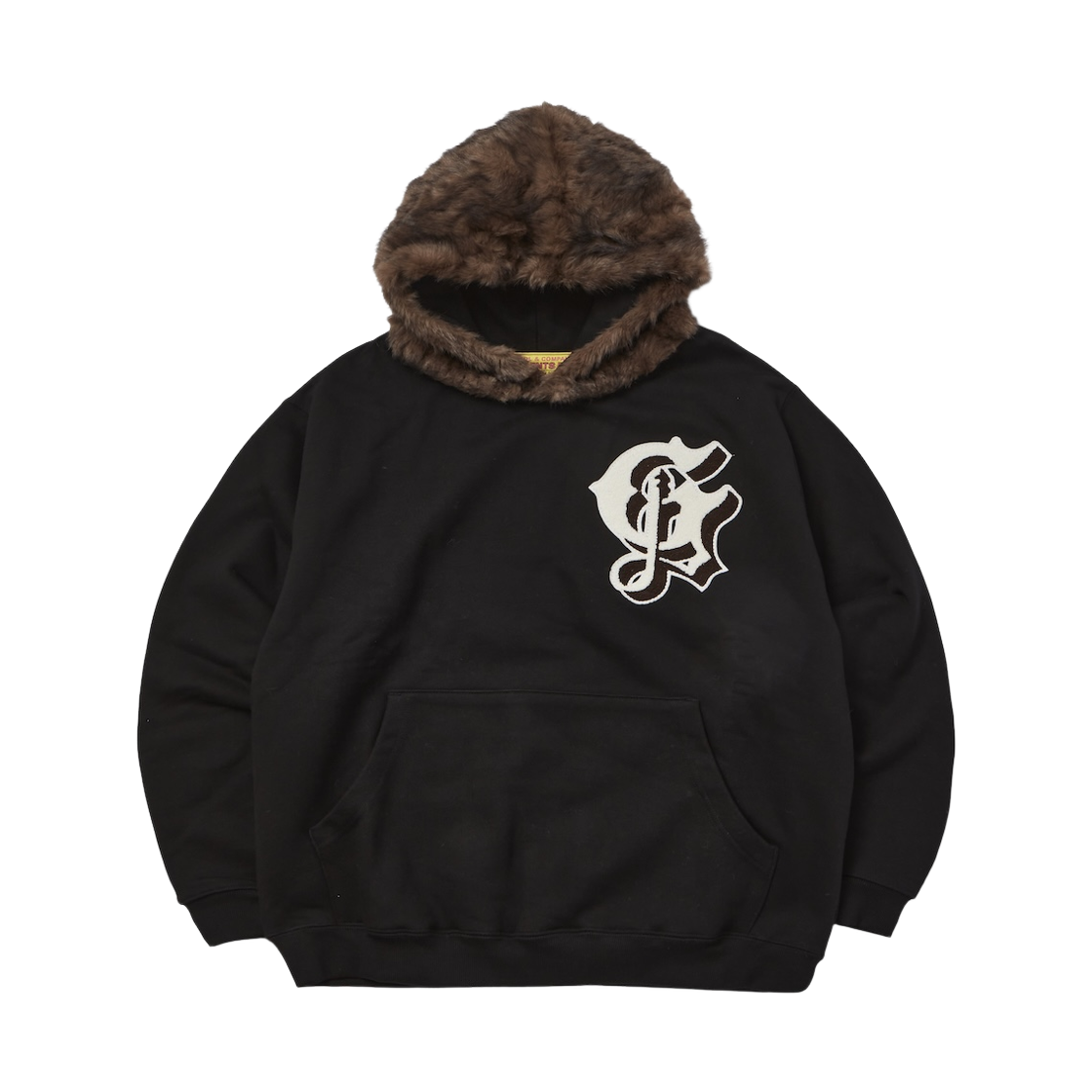 25FAGFHD01BK Garments Fab Old English Fur Hoodie Black