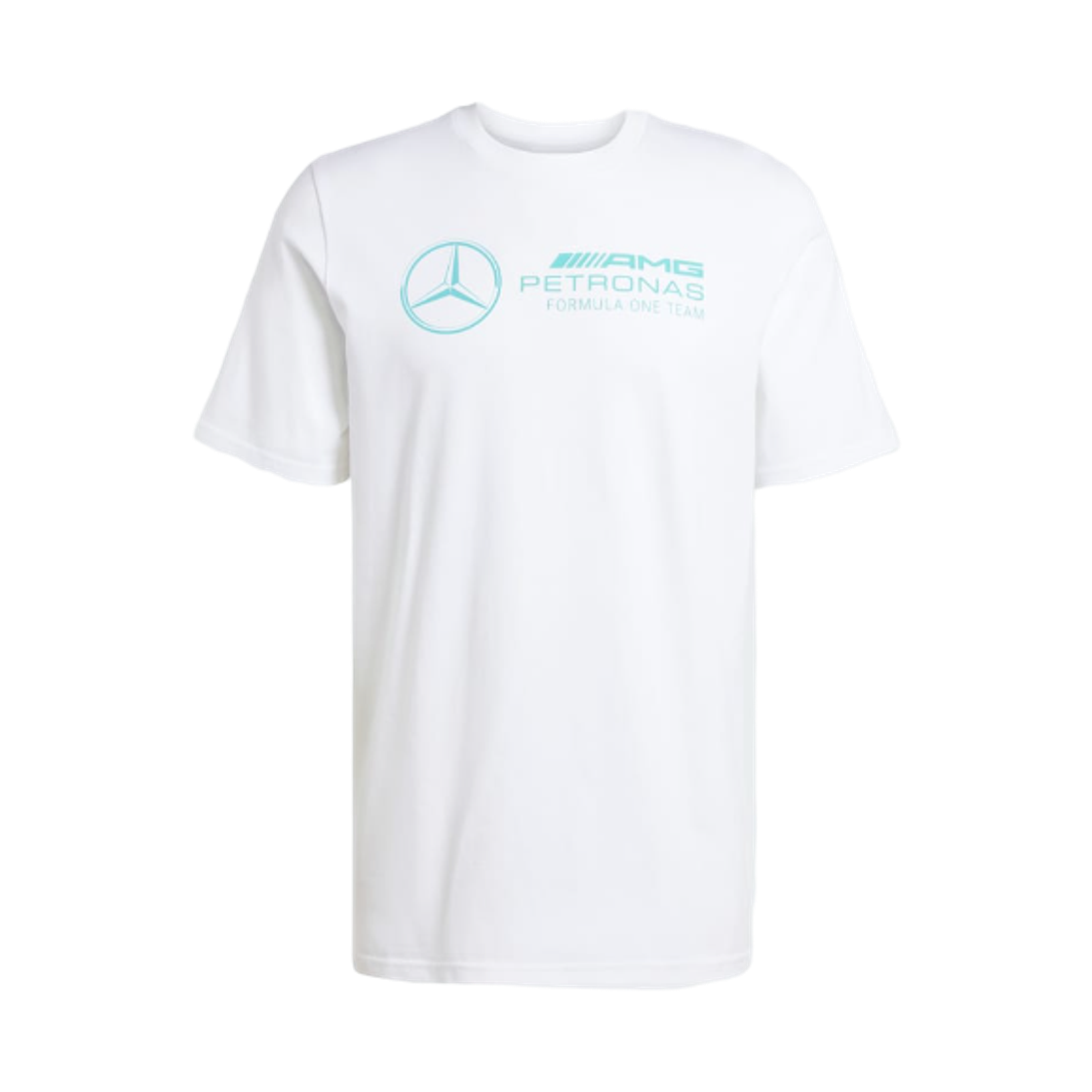 JV5456 Mercedes AMG Petronas x Adidas Formula One Team DNA Graphic T-Shirt White Semi Mint Rush - US Sizing