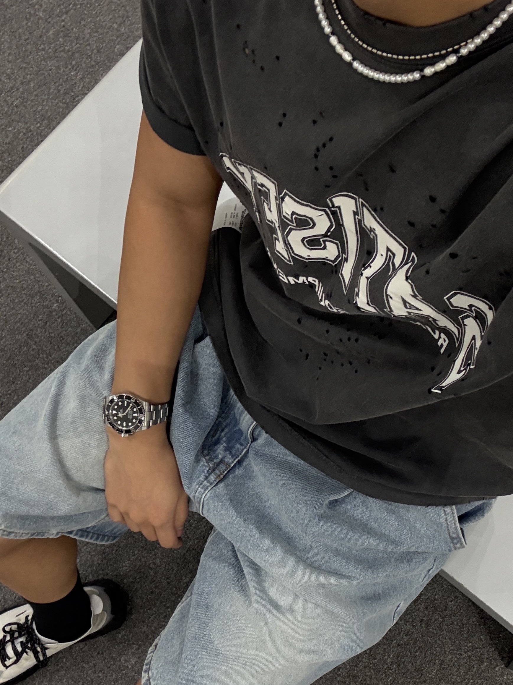 Satisfy Mothtech T‑Shirt Aged Black, Norda 001/A Cinder 착용 스타일 - 2