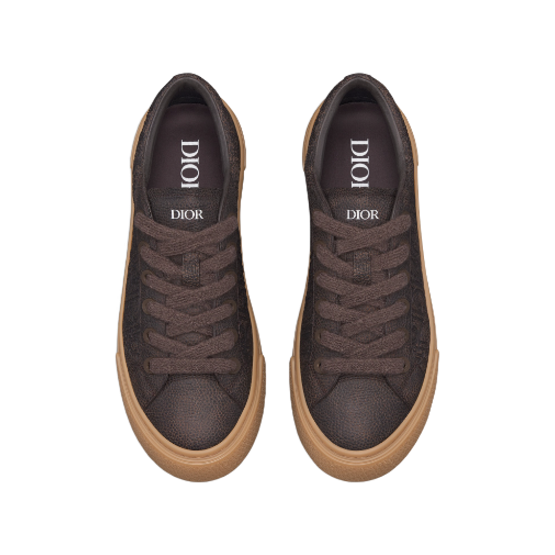 디올 B33 스핀 스니커즈 그레인드 카프스킨 앤 디올 그래비티 빈티지 레더 브라운(Dior B33 Spin Sneakers Grained Calfskin And Dior Gravity Vintage Leather Brown) - 2