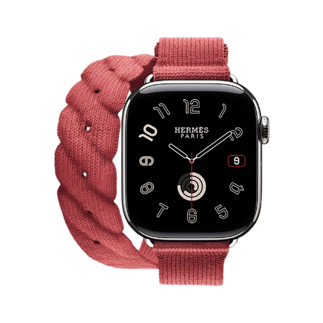 애플 워치 에르메스 11 42mm 티타늄 케이스 토르사드 더블 투어 루즈 그르나 (국내 정식 발매 제품)(Apple Watch Hermes Series 11 42mm Titanium Case with Torsade Double Tour Rouge Grenat (Korean Ver.)) - 1