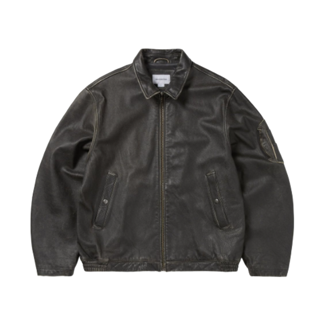 TN253LOWLS02BLK Thisisneverthat Flight Leather Jacket Black