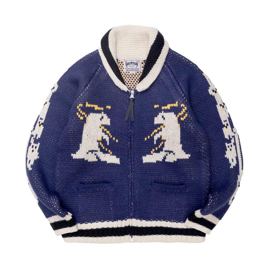 휴스턴 재팬 수베니어 코위찬 스웨터 베어 블루 22317(Houston Japan Souvenir Cowichan Sweater BEAR Blue 22317)