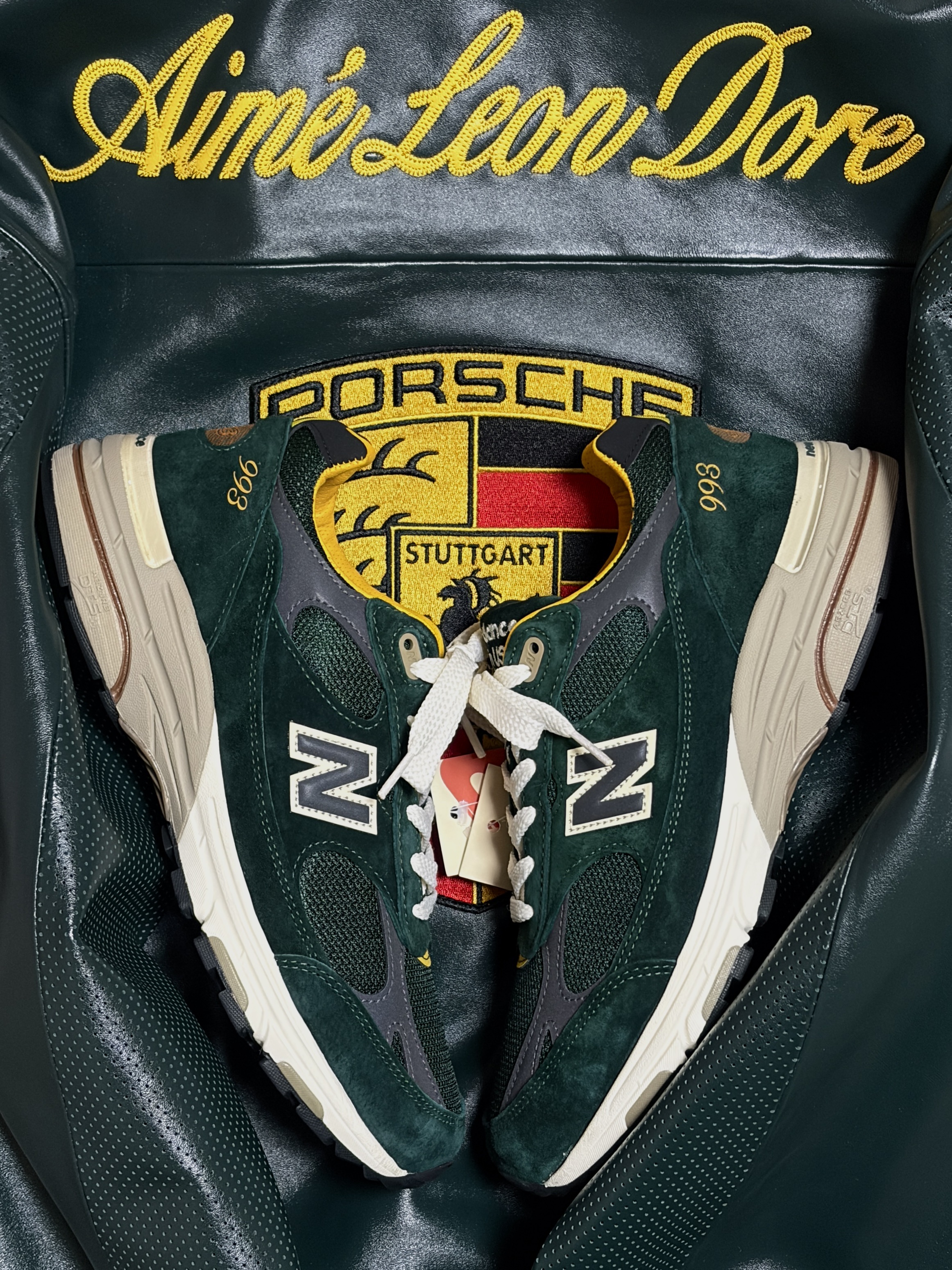 New Balance x Aime Leon Dore 993 Made in USA Pine Grove 착용 스타일 - 1