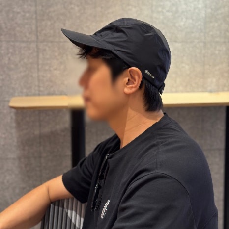 Montbell Gore-Tex O.D. Cap Black 착용 스타일 - 3