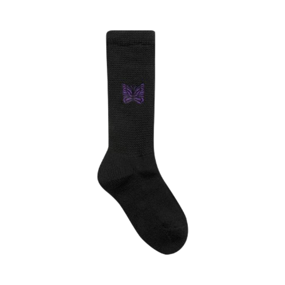 LQ048 Needles Merino Wool Pile Socks Black