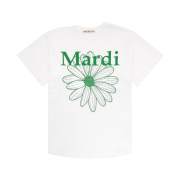 (W) Mardi Mercredi Flowermardi T-Shirt White Green