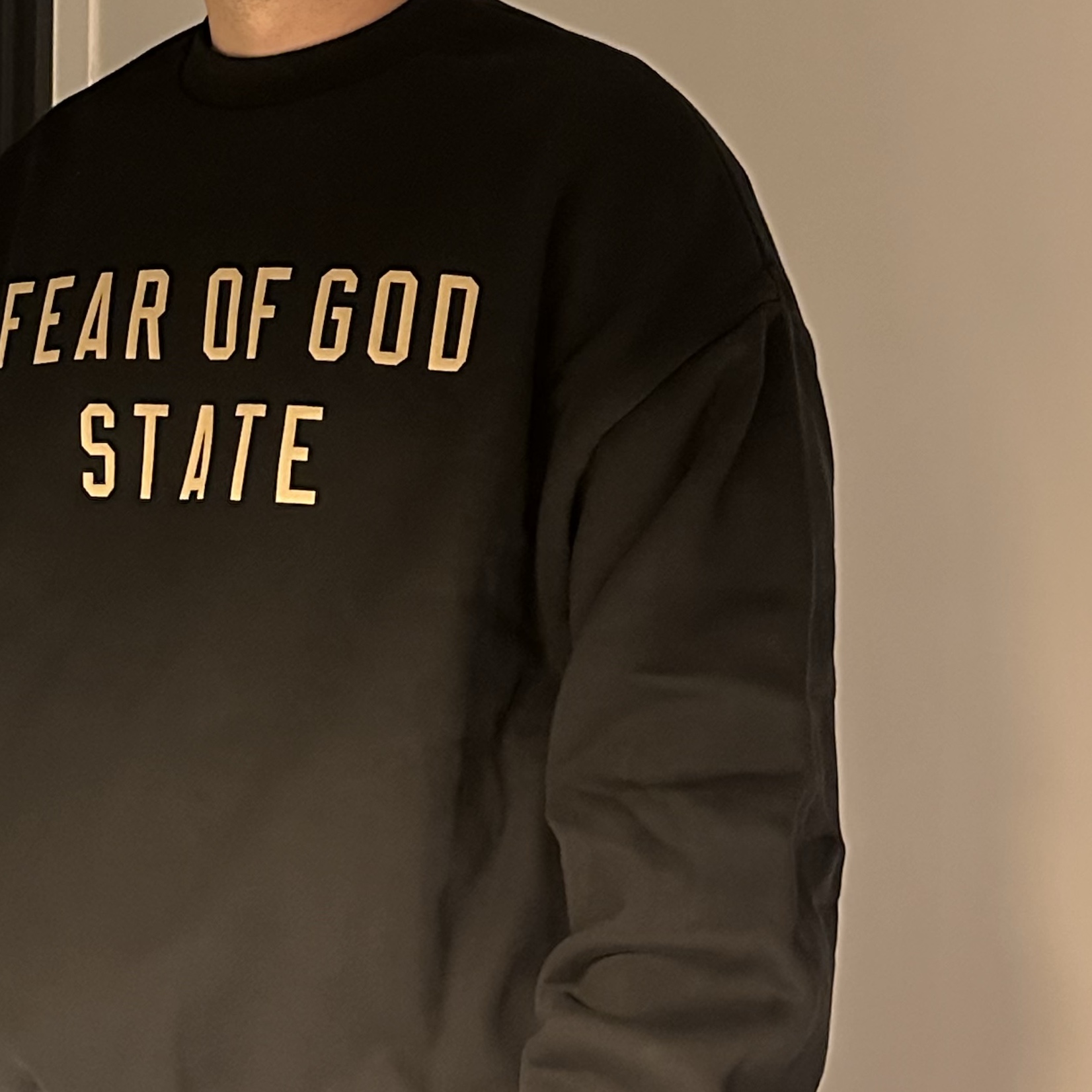 Essentials Fleece State Crewneck Black - 24FW 착용 스타일 - 2