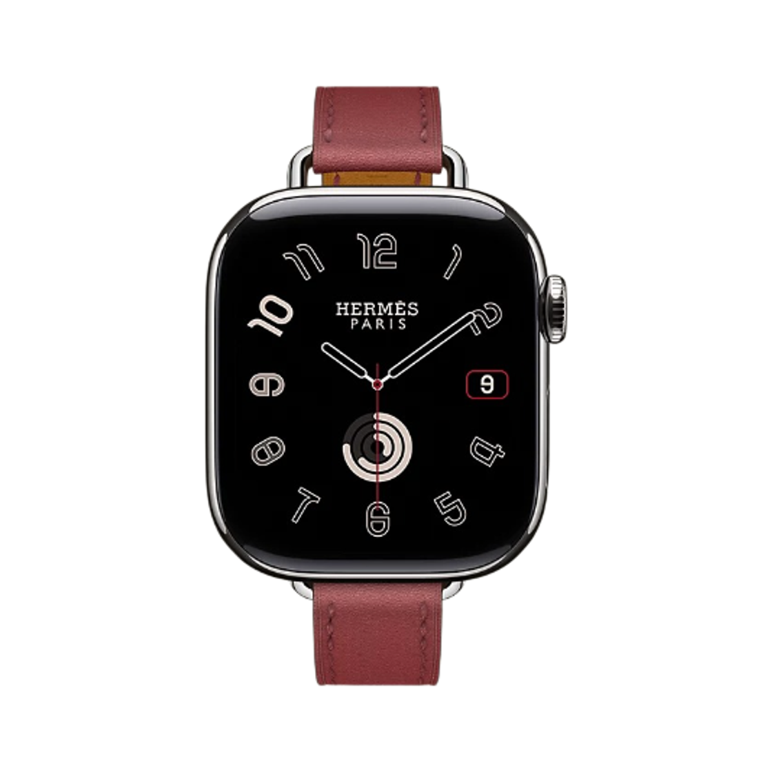 애플 워치 에르메스 11 42mm 티타늄 케이스 아틀라주 싱글 투어 루즈 그르나 (국내 정식 발매 제품)(Apple Watch Hermes Series 11 42mm Titanium Case with Attelage Single Tour Rouge Grenat (Korean Ver.))