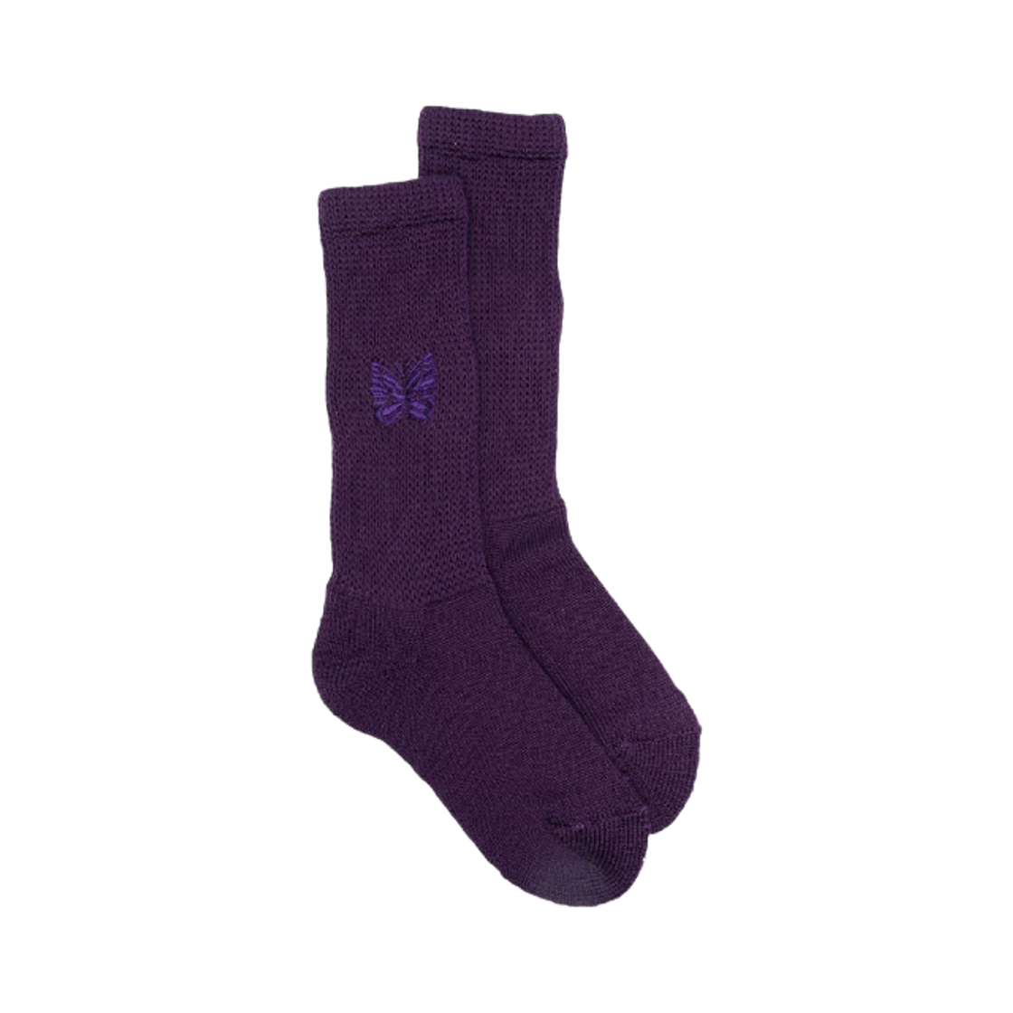 LQ048 Needles Merino Wool Pile Socks Purple