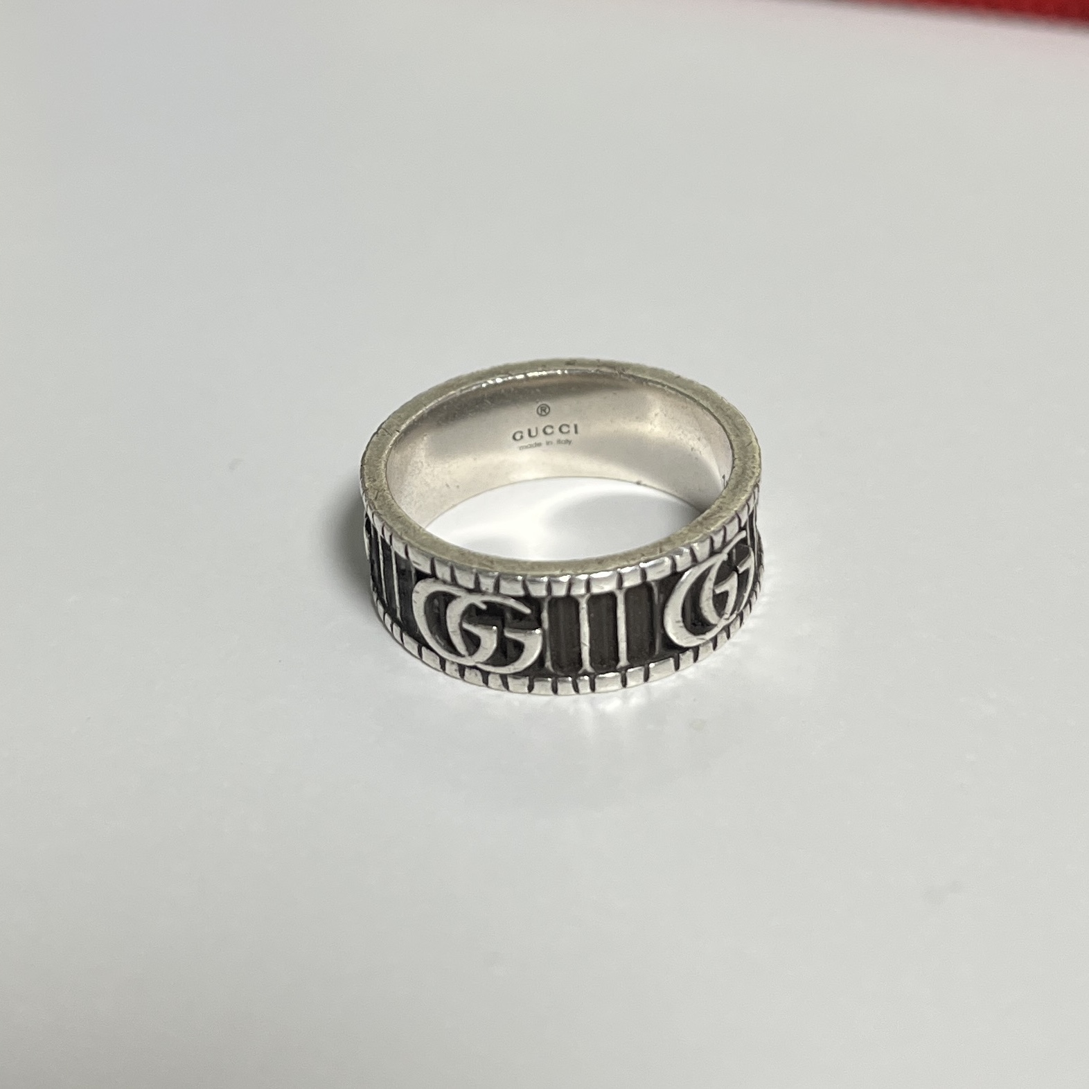Gucci Ring with Double G Silver 착용 스타일