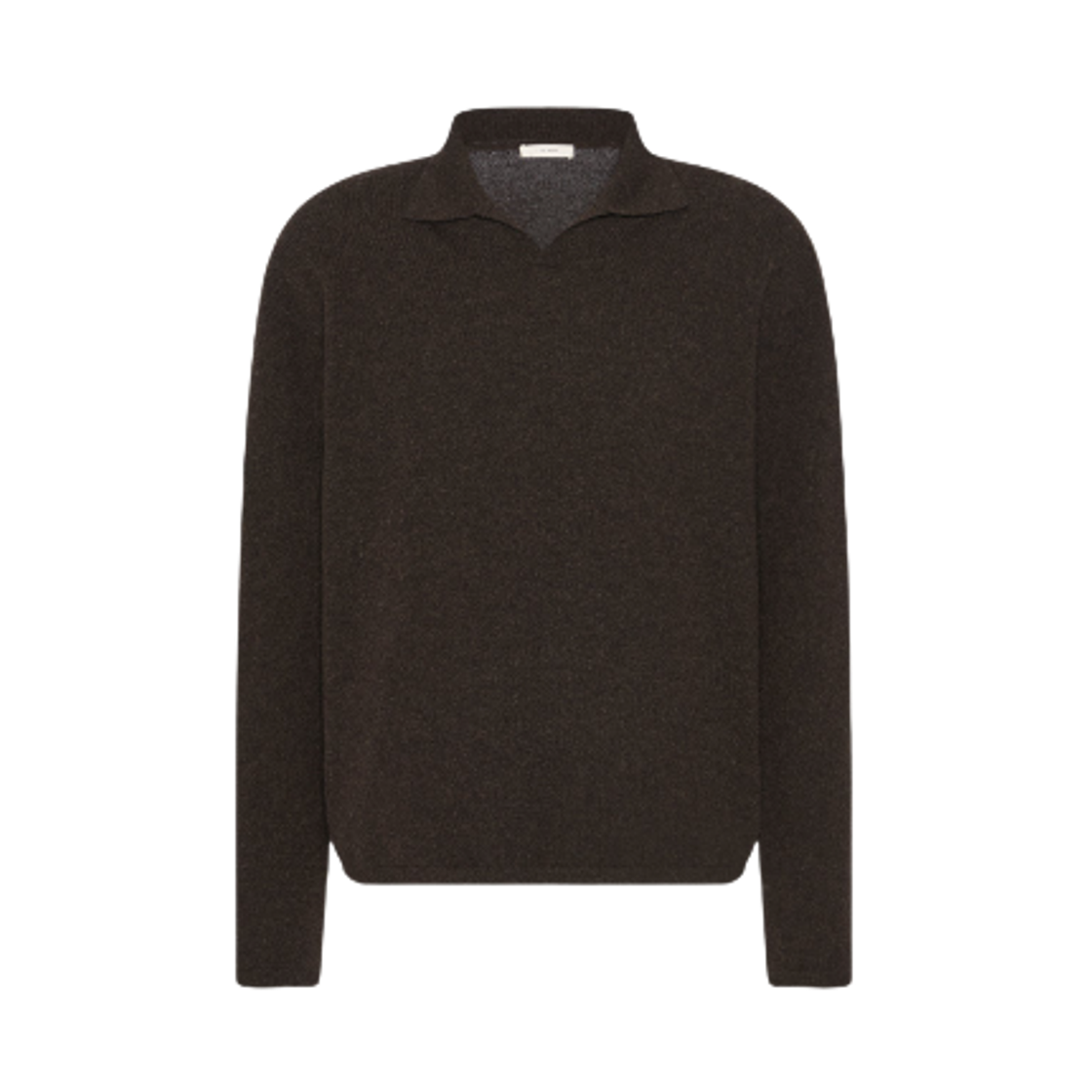 1015Y556MBR The Row Franz Cashmere Top Brown Melange