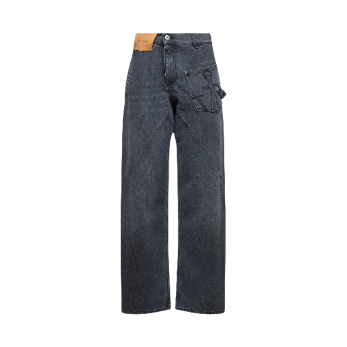 DT0102PG1745929 (W) JW Anderson Twisted Workwear Jeans Grey