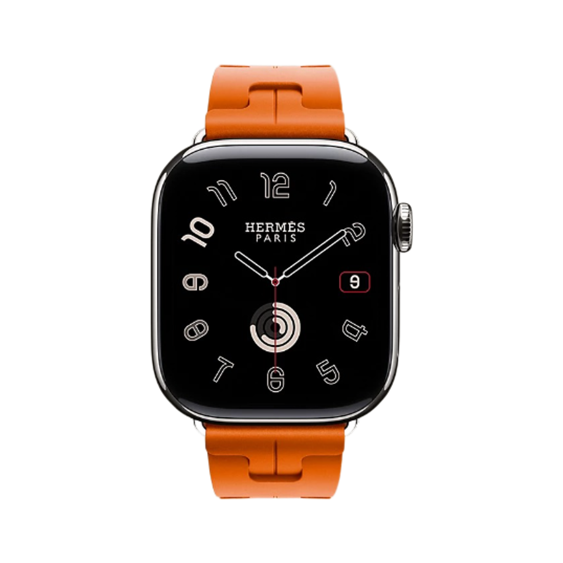애플 워치 에르메스 11 42mm 티타늄 케이스 킬림 디플로이먼트 버클 싱글 투어 오랑쥬 (국내 정식 발매 제품)(Apple Watch Hermes Series 11 42mm Titanium Case with Kilim Deployment Buckle Single Tour Orange (Korean Ver.)) - 1