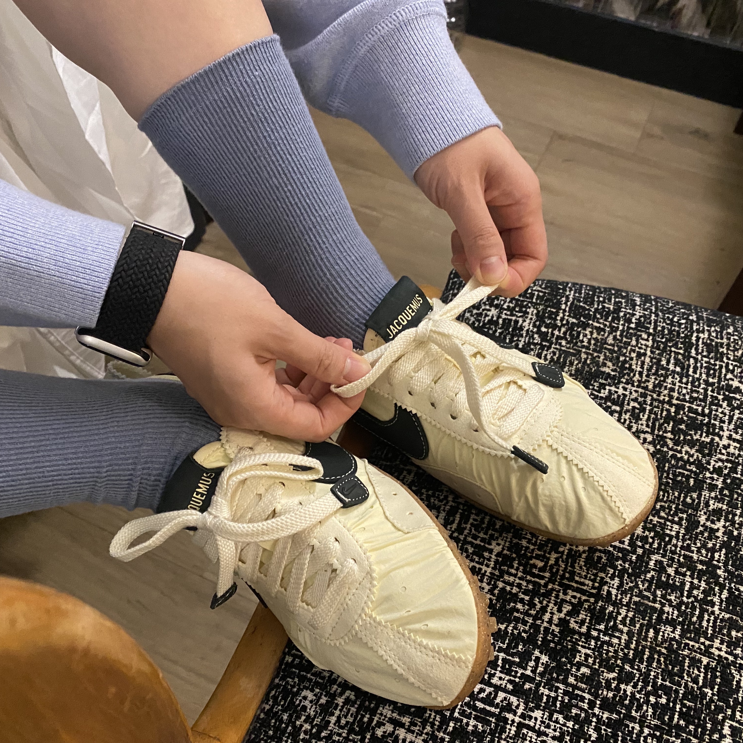 Nike x Jacquemus Moon Shoe SP Alabaster Off Noir 착용 스타일