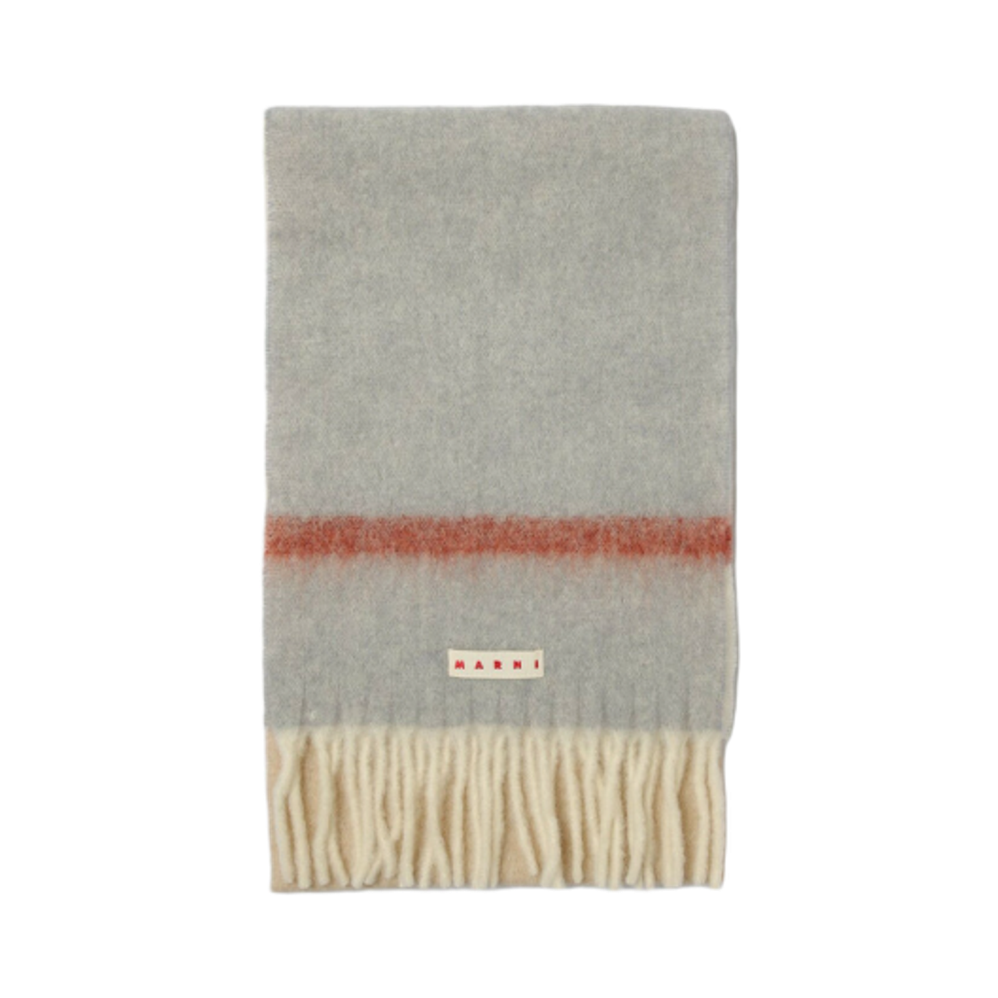SCMC0139Y0-UAW053-STW32 Marni Striped Alpaca Scarf Grey