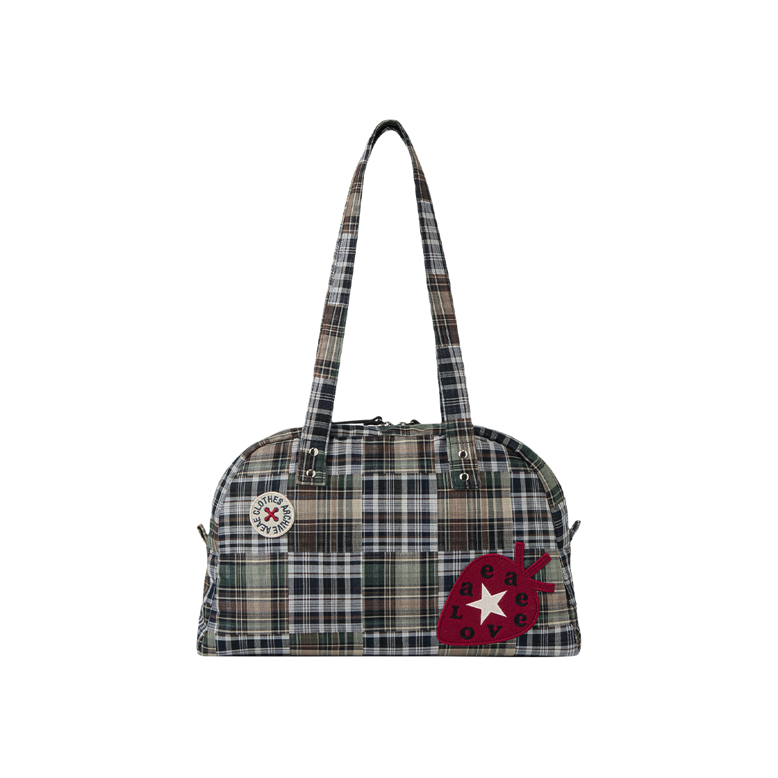 에이이에이이 엠브로이더리 토트 백 믹스드 체크(AEAE Embroidery Tote Bag Mixed Check)