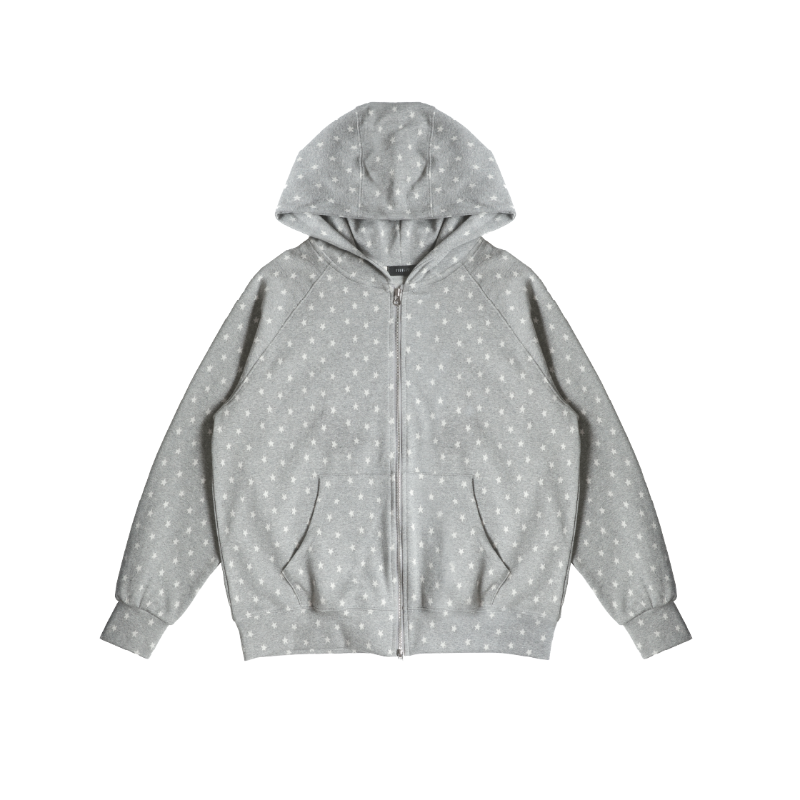 KS5CRHD001GR Kookeesee Star Hoodie Zip up Grey